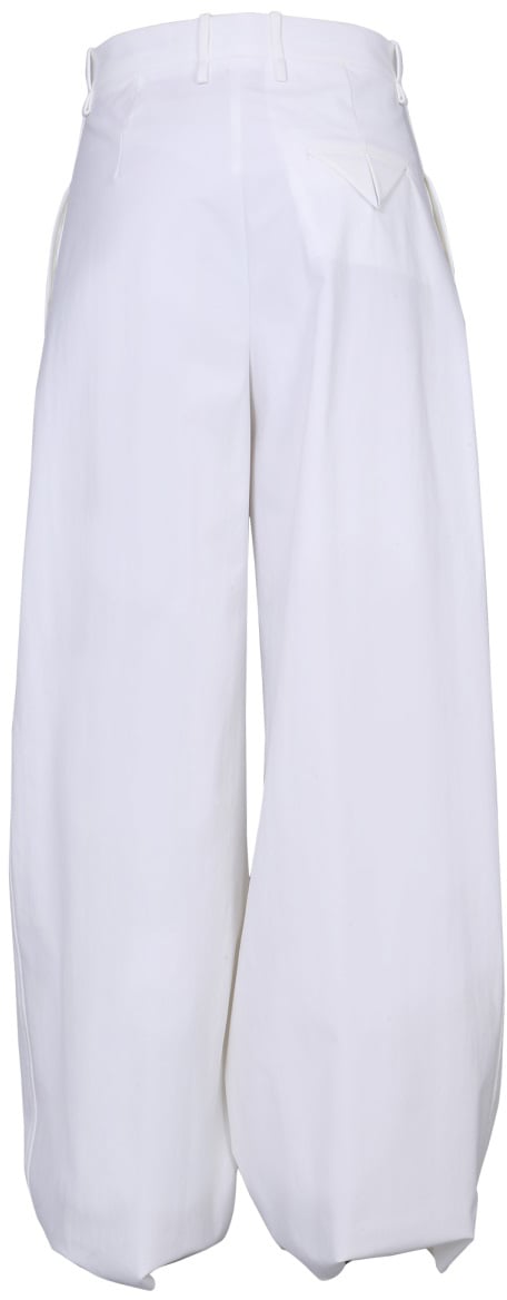 Bottega Veneta Flowing Wide-Leg Trousers with Front Zip Closure Wit