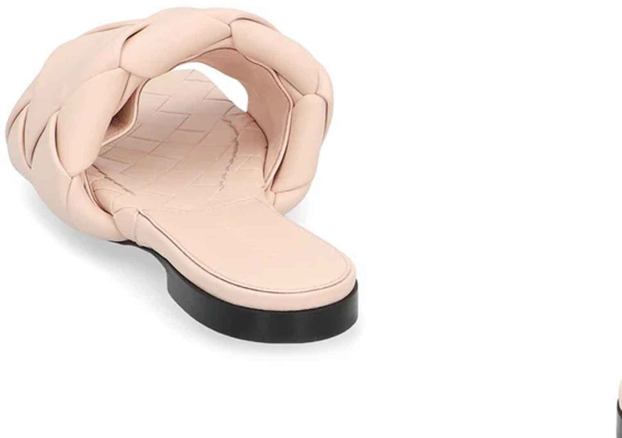 Bottega Veneta Bottega Veneta  Lido Leather Flat Sandals Roze