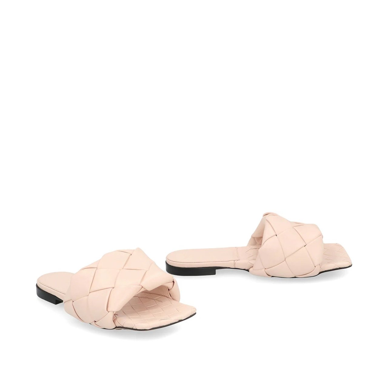 Bottega Veneta Bottega Veneta  Lido Leather Flat Sandals Roze