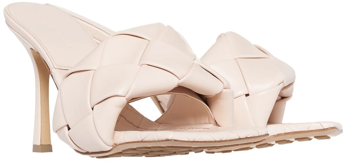 Bottega Veneta Lido Leather Mules Roze