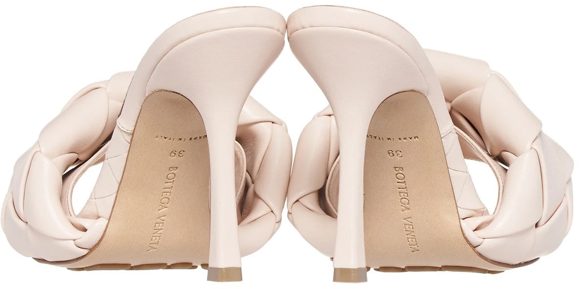 Bottega Veneta Lido Leather Mules Roze