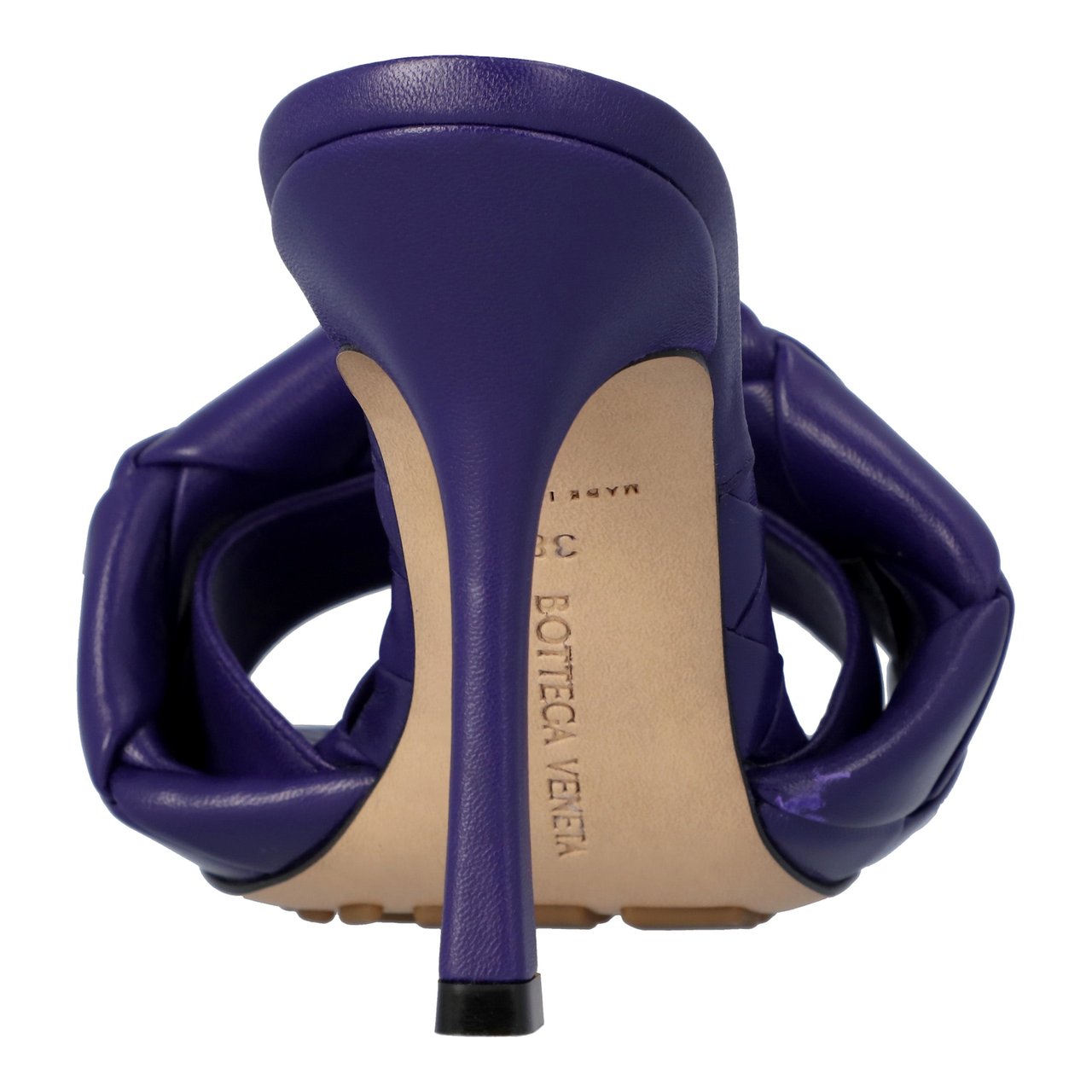Bottega Veneta Lido Mule Violet Zwart