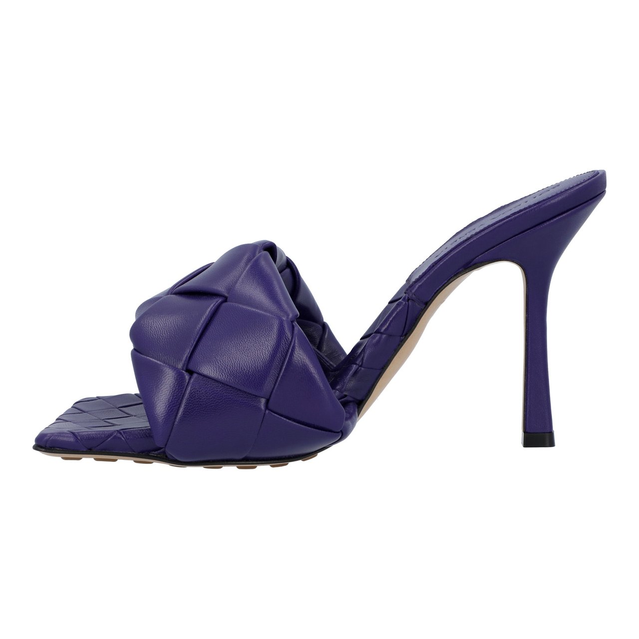 Bottega Veneta Lido Mule Violet Zwart
