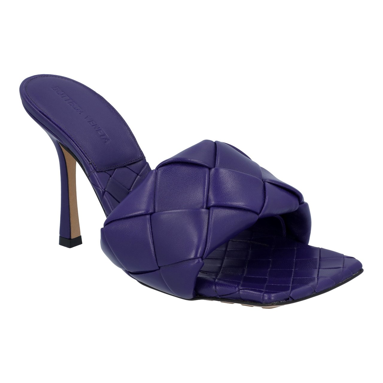 Bottega Veneta Lido Mule Violet Zwart