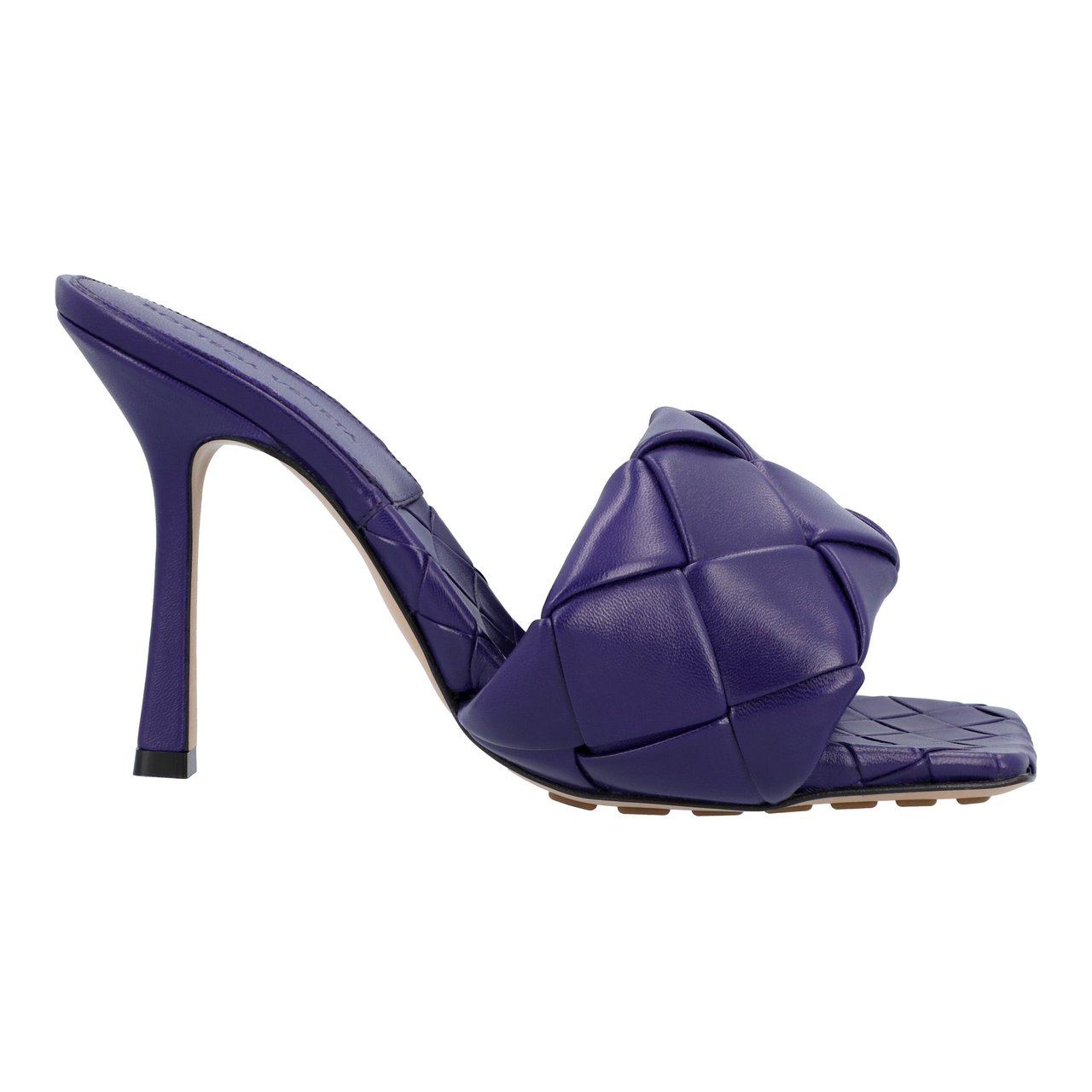Bottega Veneta Lido Mule Violet Zwart