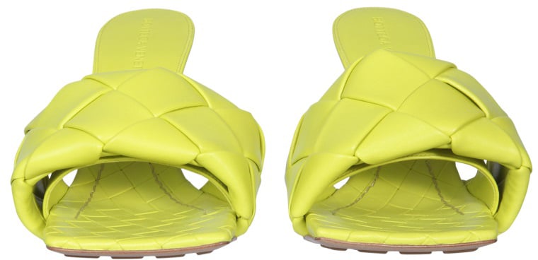 Bottega Veneta Lido Mule Yellow Groen