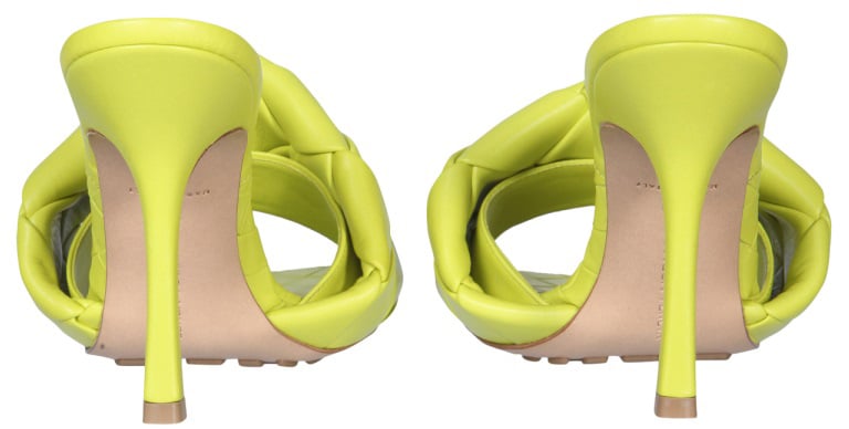 Bottega Veneta Lido Mule Yellow Groen