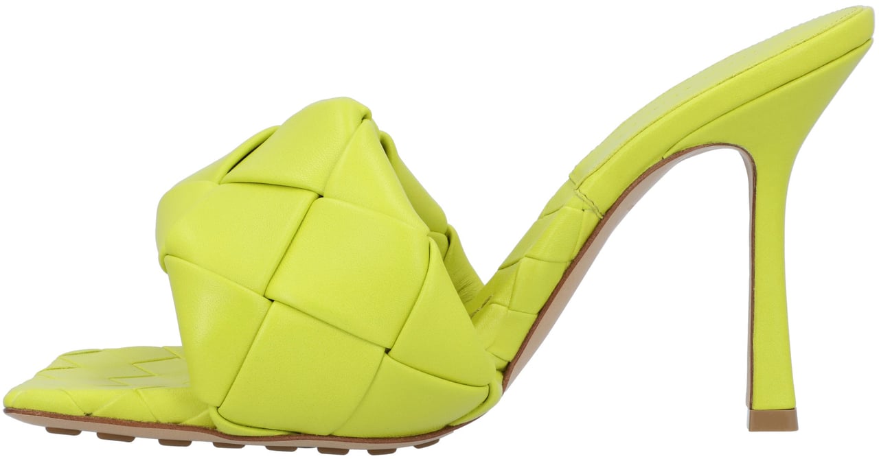 Bottega Veneta Lido Intrecciato Mule Sandals Groen