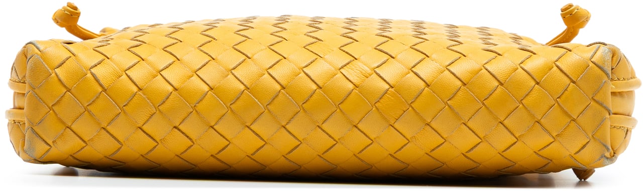 Bottega Veneta Nappa Intrecciato Nodini Crossbody Geel