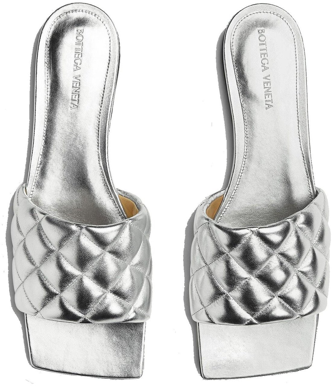 Bottega Veneta Bottega Veneta Padded Sandals Zilver