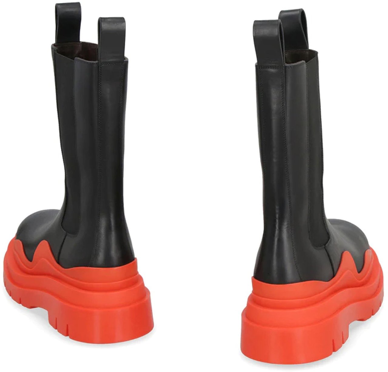 Bottega Veneta Leather Tire Boots Zwart
