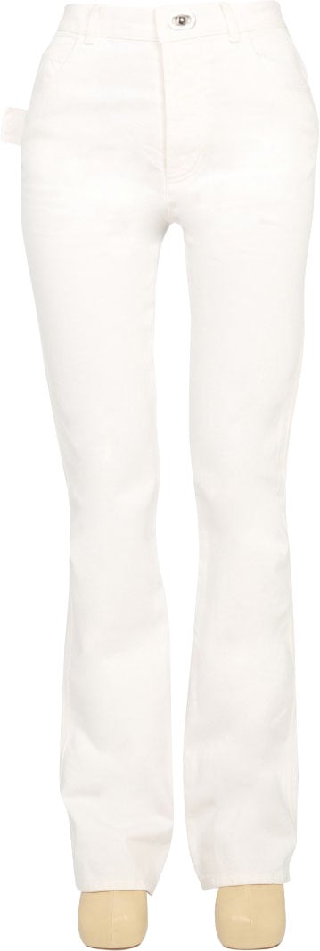 Bottega Veneta Flared Jeans with Oval Button Closure and Belt Wit