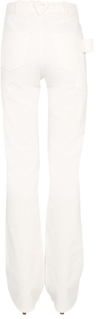 Bottega Veneta Flared Jeans with Oval Button Closure and Belt Wit