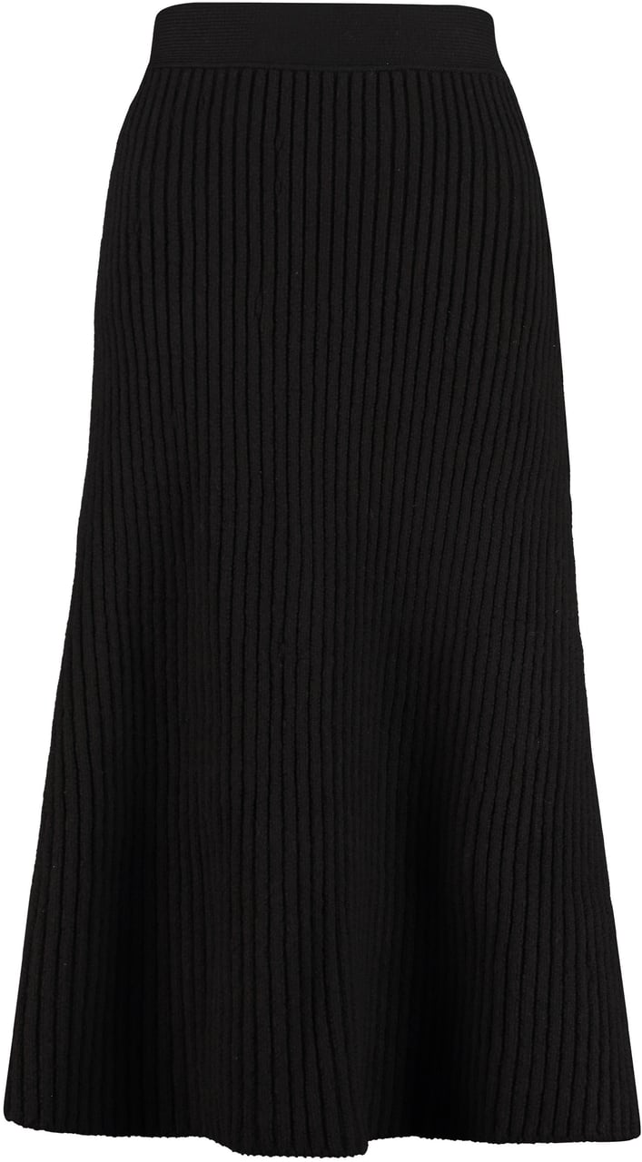 Bottega Veneta Pleated midi skirt Zwart