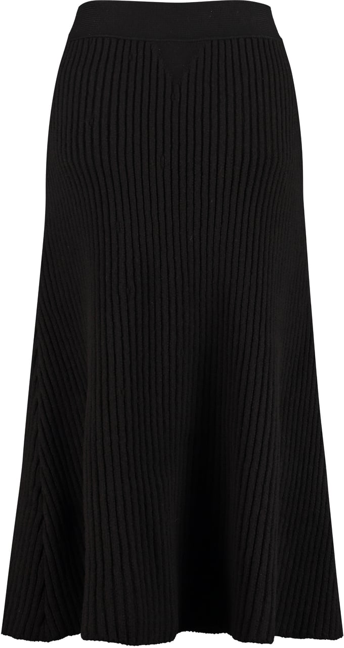 Bottega Veneta Pleated midi skirt Zwart