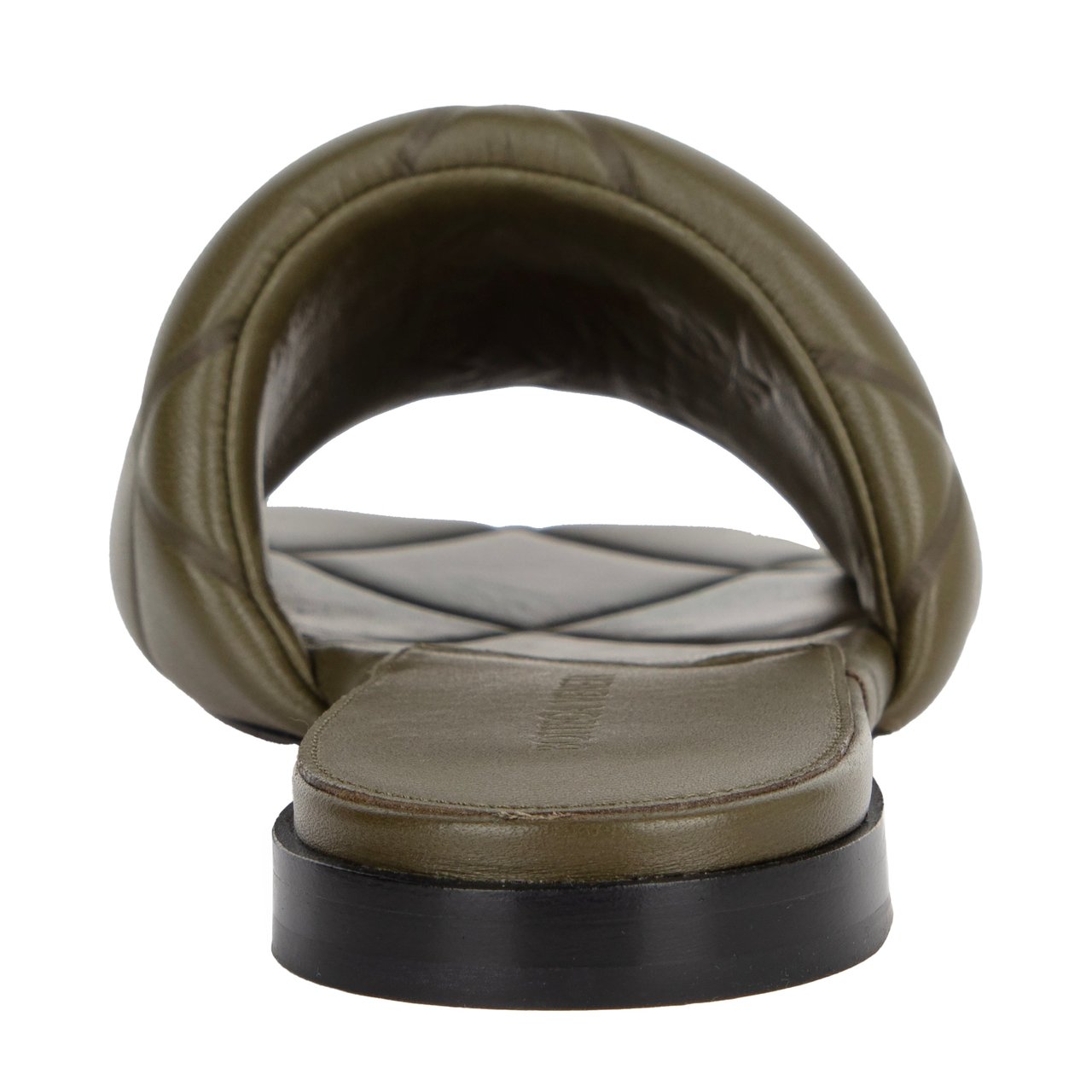 Bottega Veneta Rubber Lido Slide Green Grijs