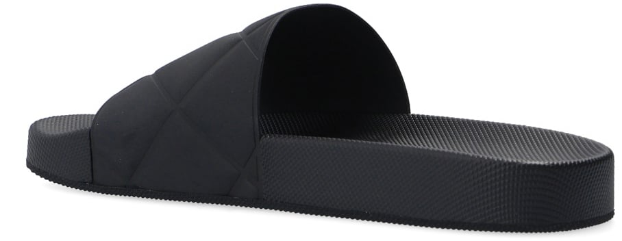 Bottega Veneta Quilted Slider Sandals Zwart