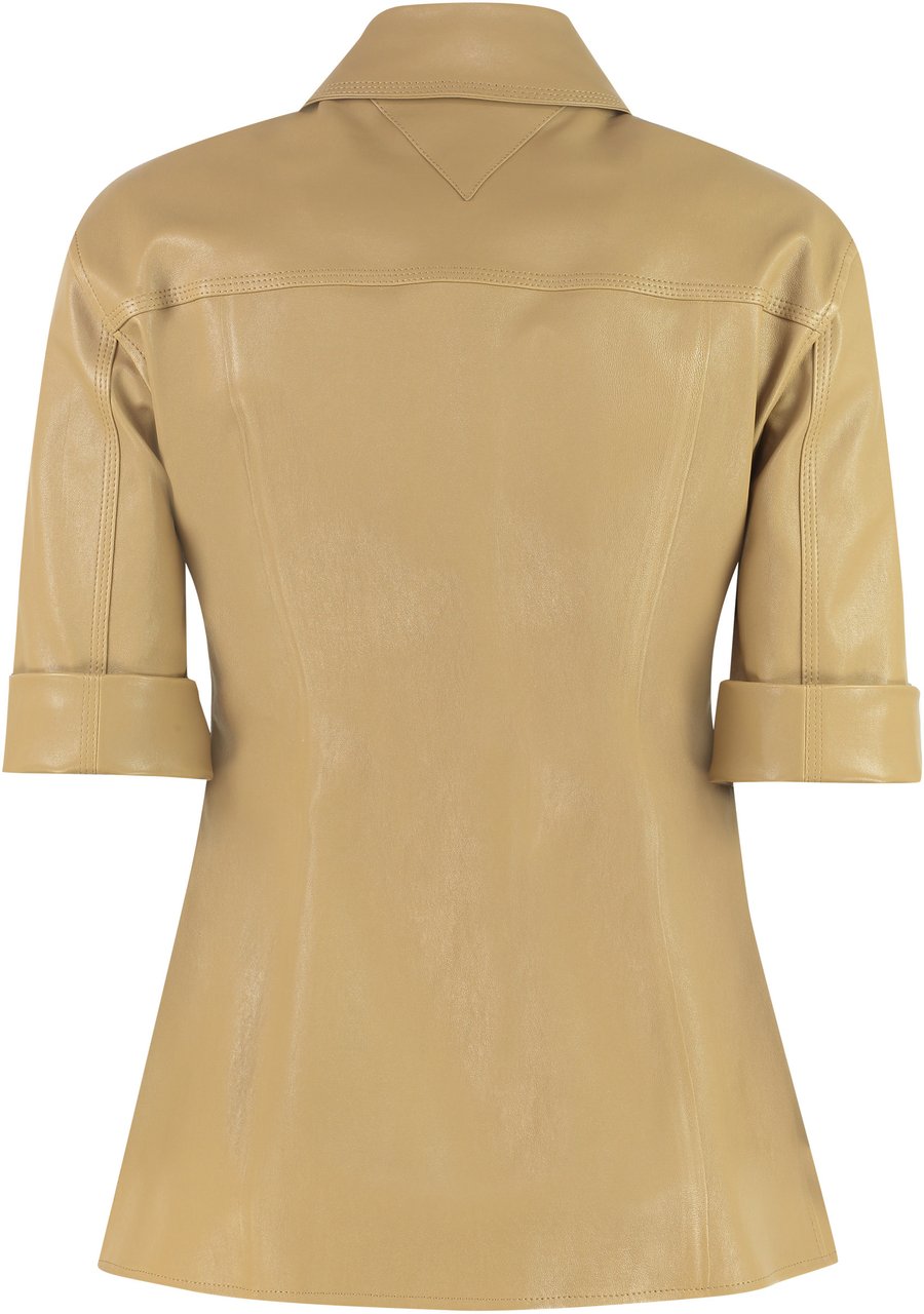 Bottega Veneta Leather shirt Neutraal