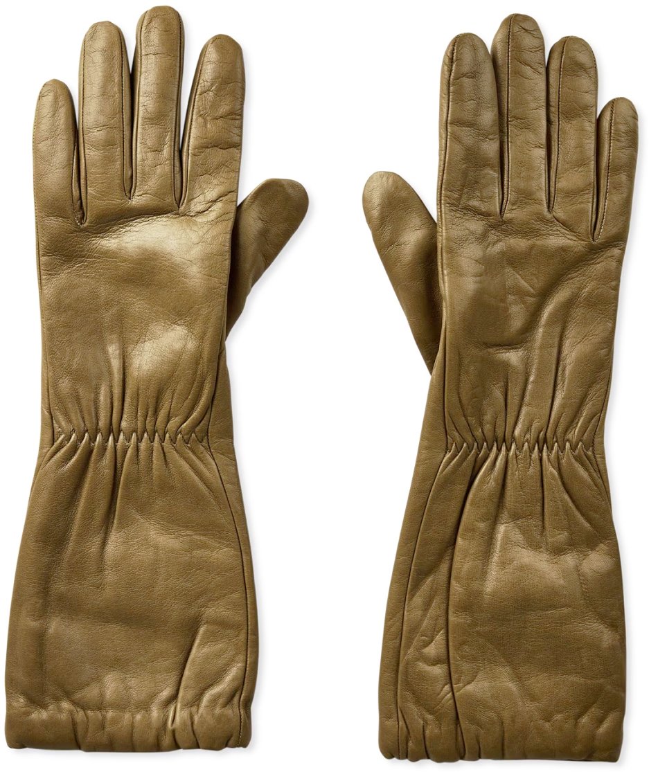 Bottega Veneta Embossed Logo Leather Gloves Groen