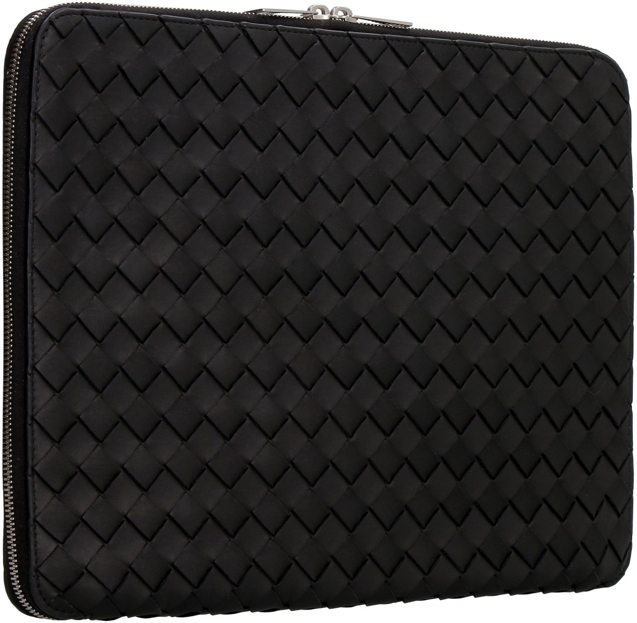 Bottega Veneta Intrecciato Hydrology document case pouch Zwart