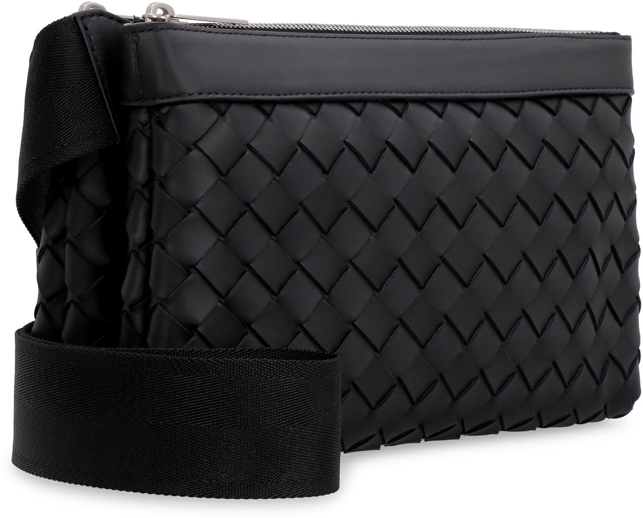 Bottega Veneta Intrecciato Hydrology messenger bag Zwart