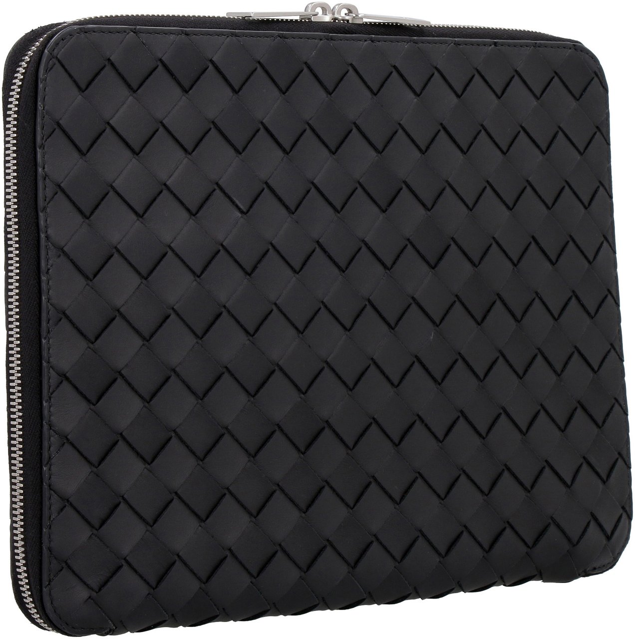 Bottega Veneta Intrecciato Hydrology document case pouch Zwart