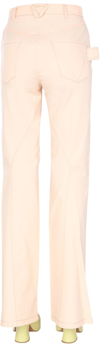 Bottega Veneta High-Waisted Flared Jeans with Front Button Closure Neutraal