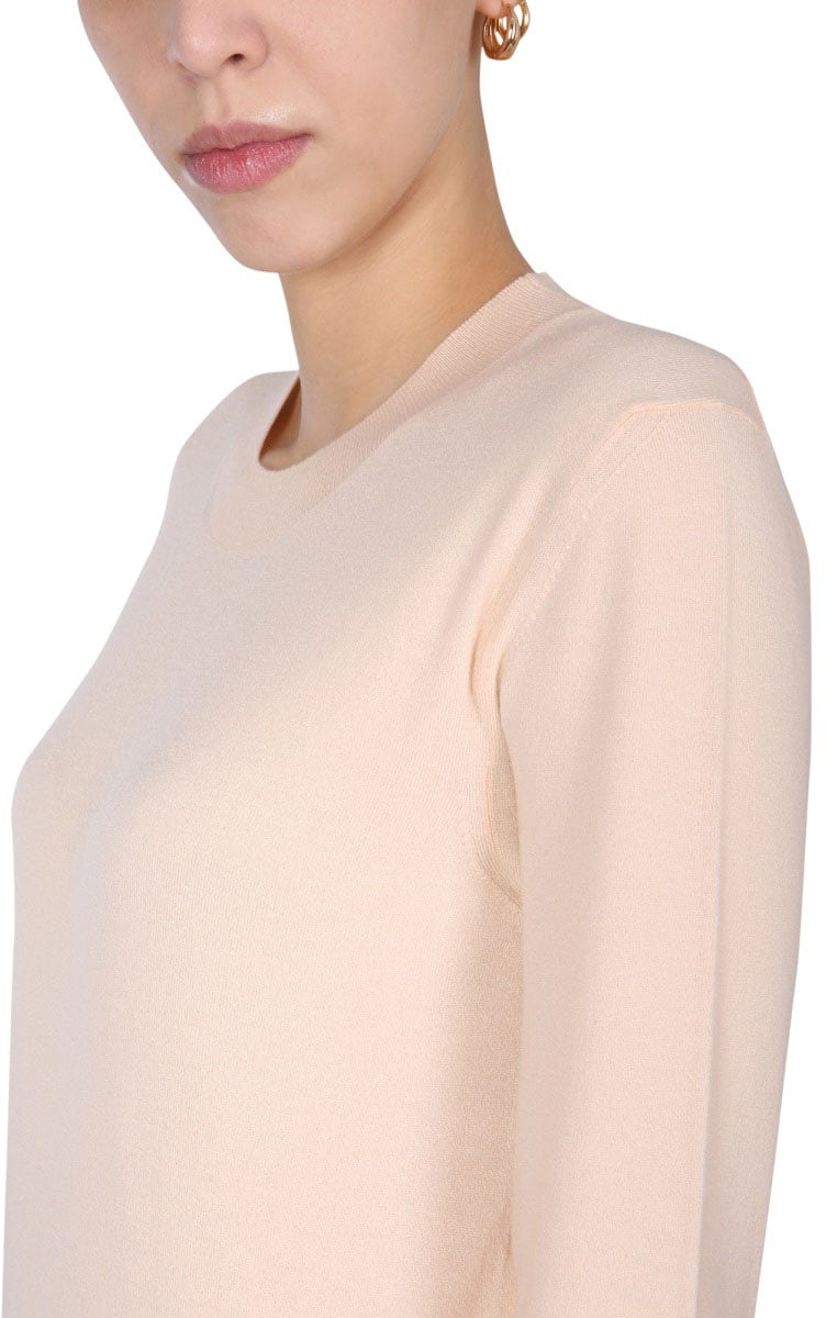 Bottega Veneta Lightweight Cashmere Blend Long Sleeved Sweater Neutraal