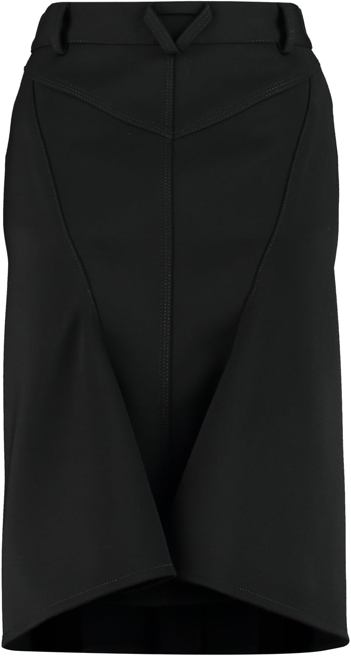 Bottega Veneta Stretch wool skirt Zwart