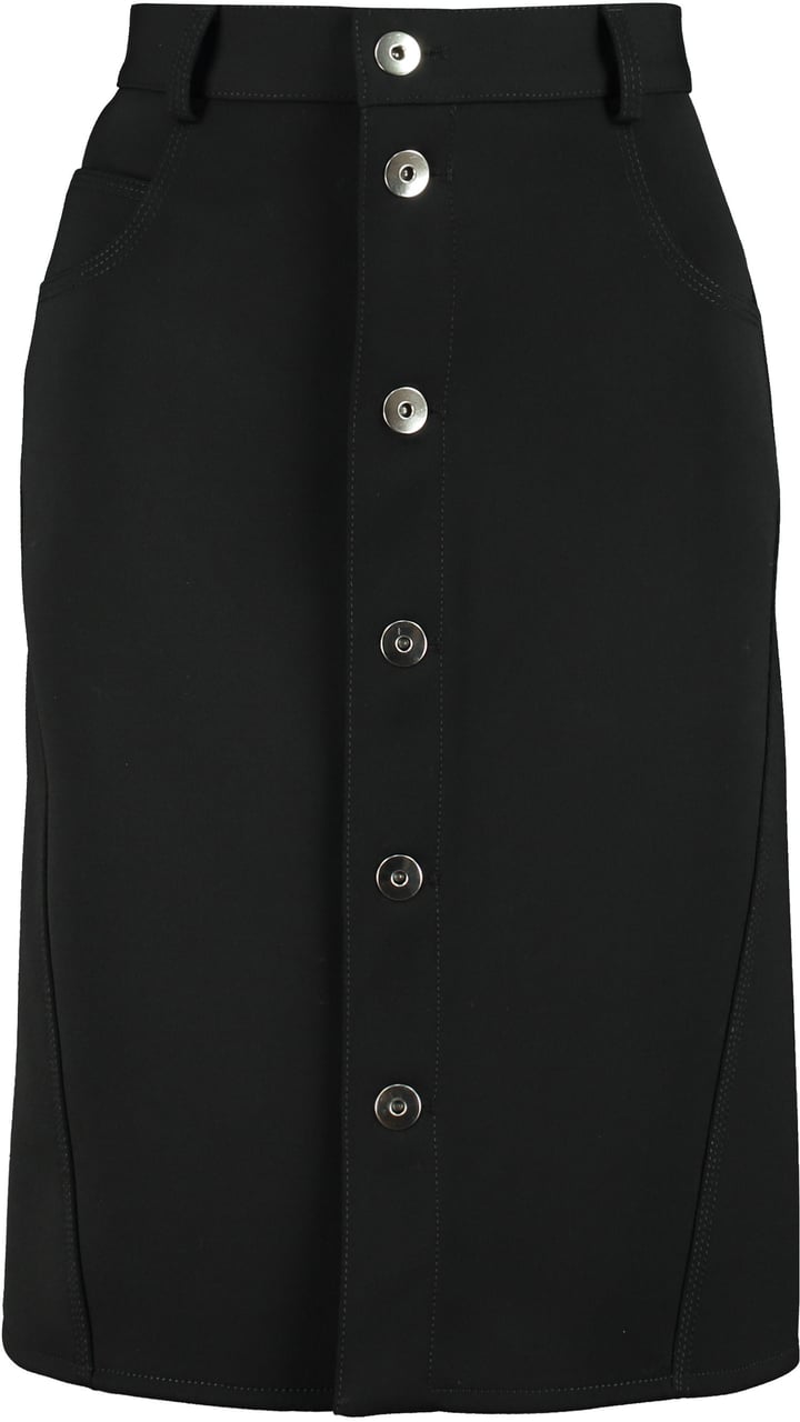 Bottega Veneta Stretch wool skirt Zwart