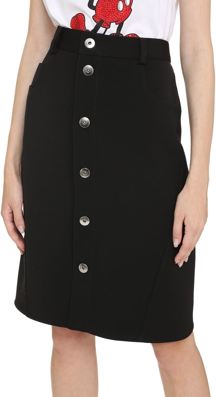 Bottega Veneta Stretch wool skirt Zwart