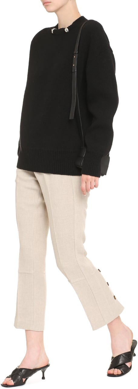 Bottega Veneta Wool crew-neck pullover Zwart