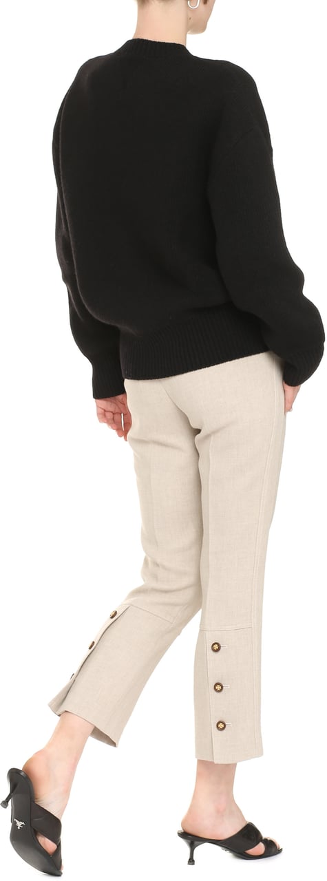 Bottega Veneta Wool crew-neck pullover Zwart