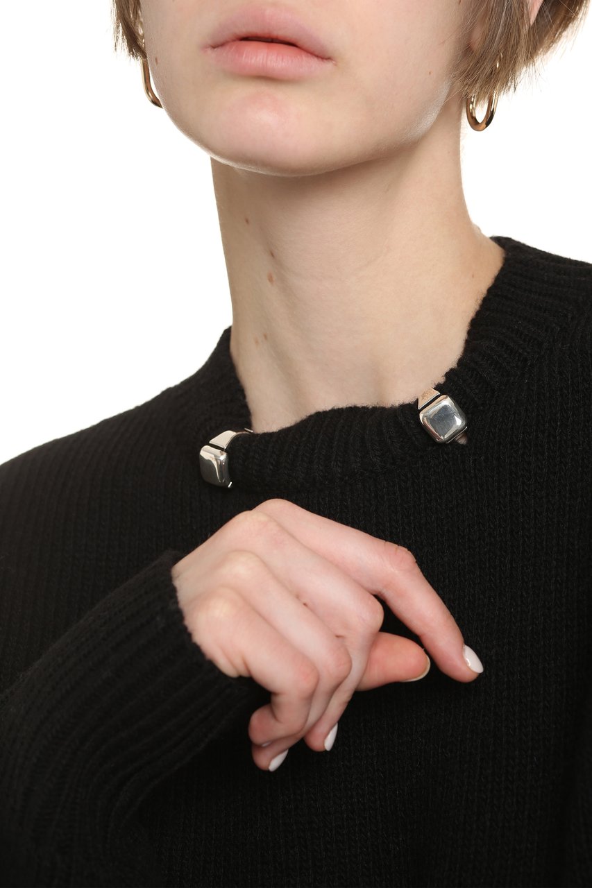 Bottega Veneta Wool crew-neck pullover Zwart