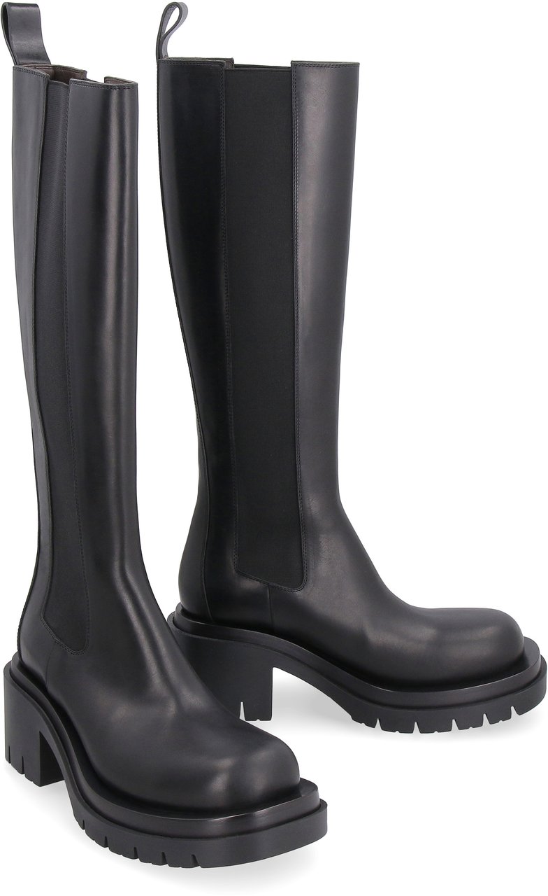 Bottega Veneta Lug leather boots Zwart