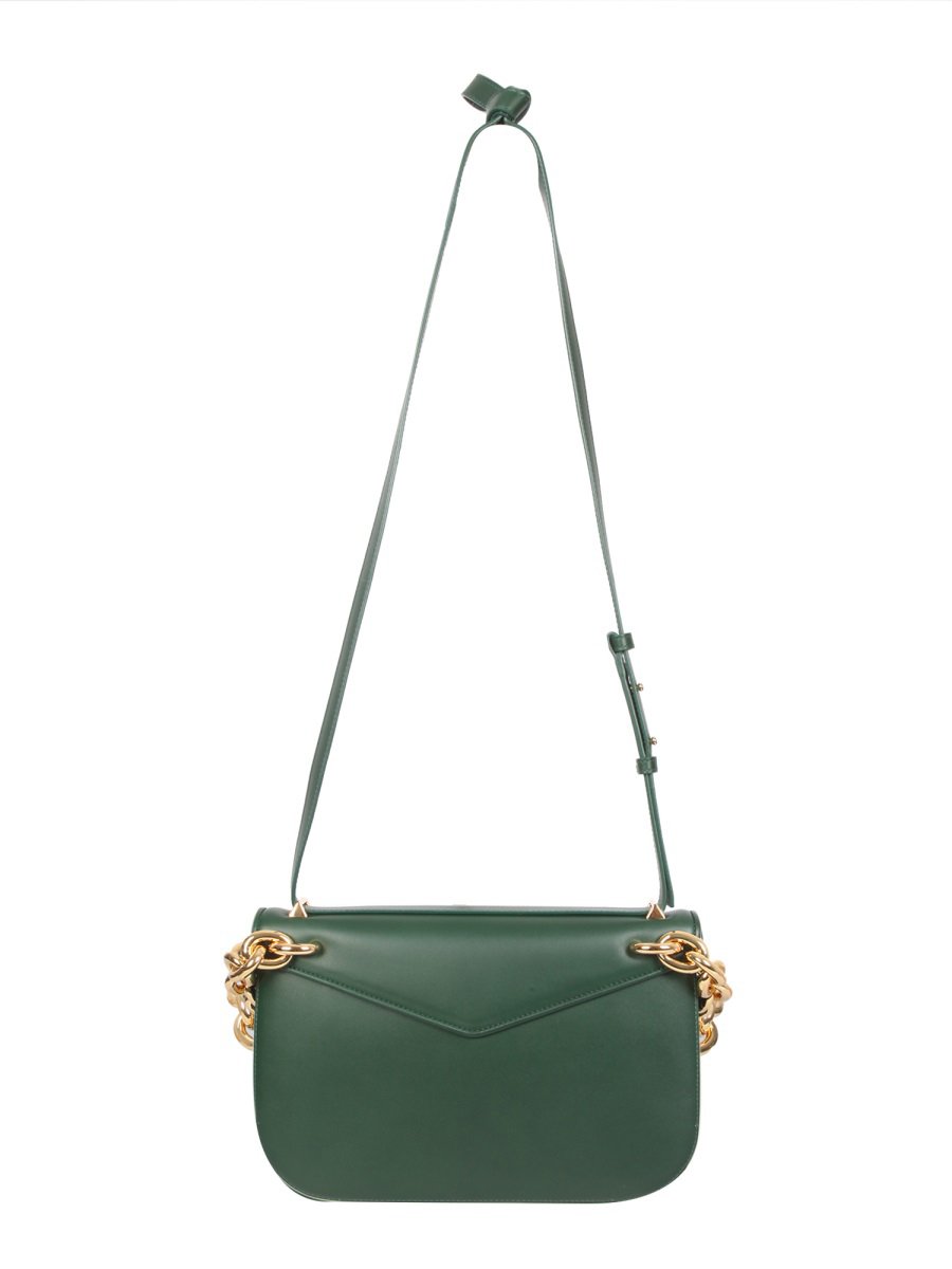 Bottega Veneta Structured Brown Leather Shoulder Bag with Adjustable Strap Bruin