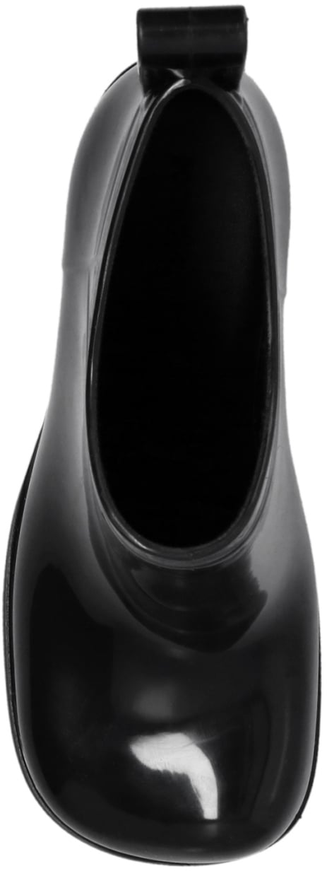 Bottega Veneta Shine Square Toe Ankle Boots Zwart