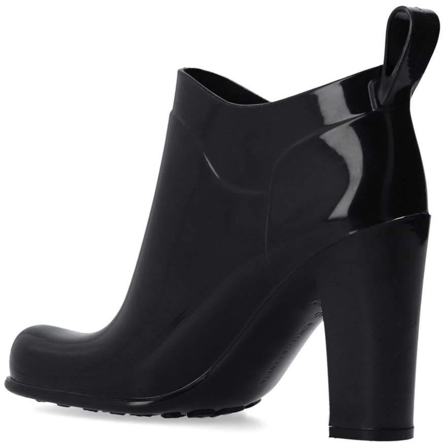 Bottega Veneta Shine Square Toe Ankle Boots Zwart