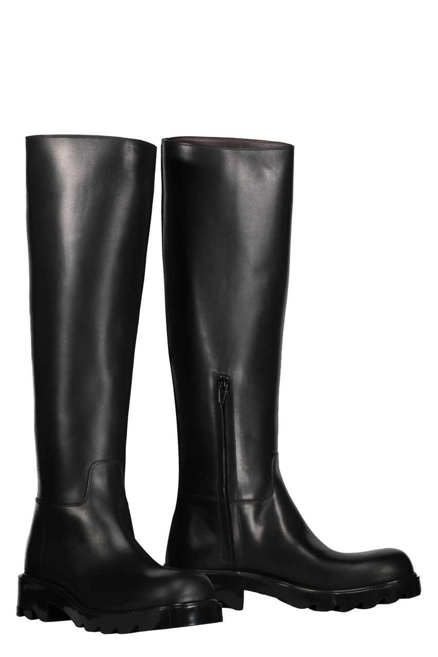 Bottega Veneta Strut leather boots Zwart