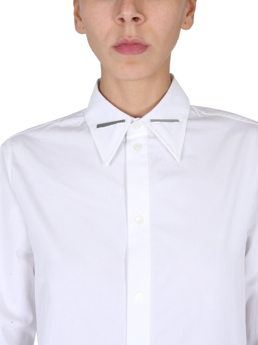 Bottega Veneta Pointed Collar Tailored Shirt Zilver