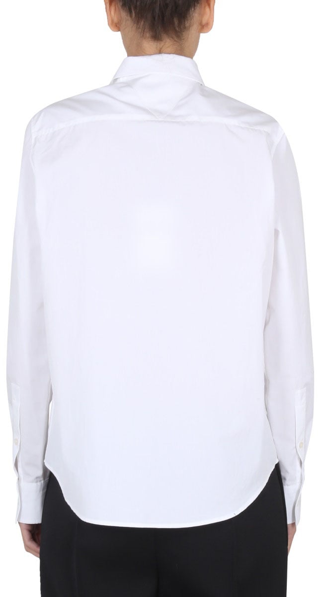 Bottega Veneta Pointed Collar Tailored Shirt Zilver