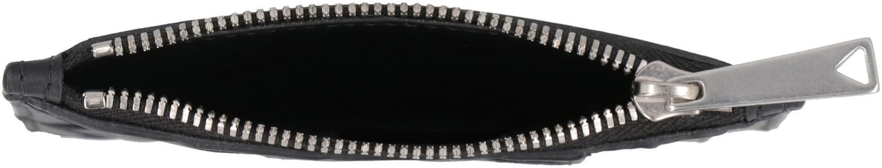 Bottega Veneta Leather card holder Zwart