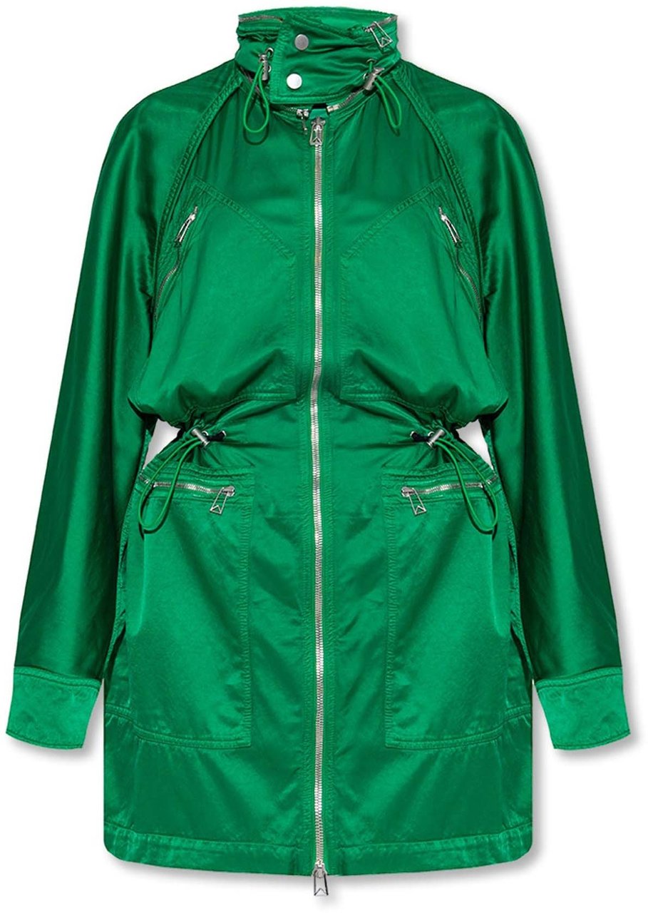Bottega Veneta Satin Parka Groen