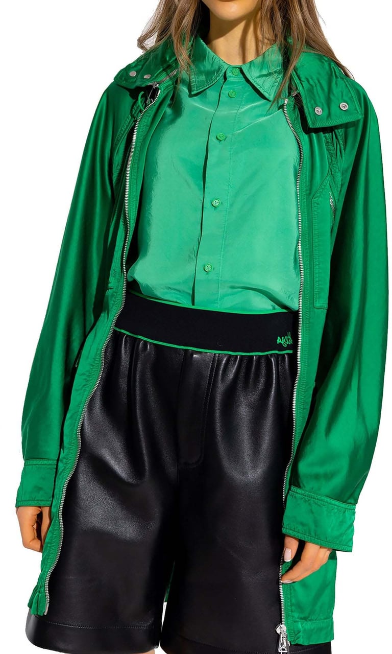 Bottega Veneta Satin Parka Groen