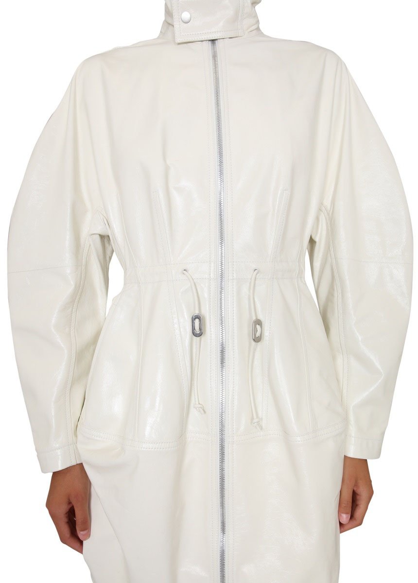 Bottega Veneta High Neck Hooded Parka with Zipper Closure Wit