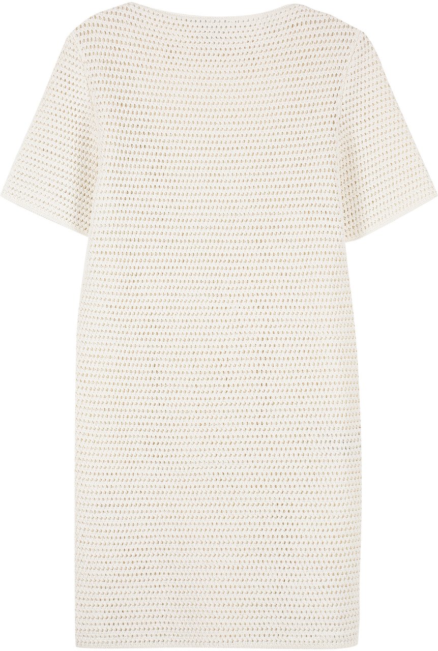 Bottega Veneta Lace-effect knitted dress Neutraal