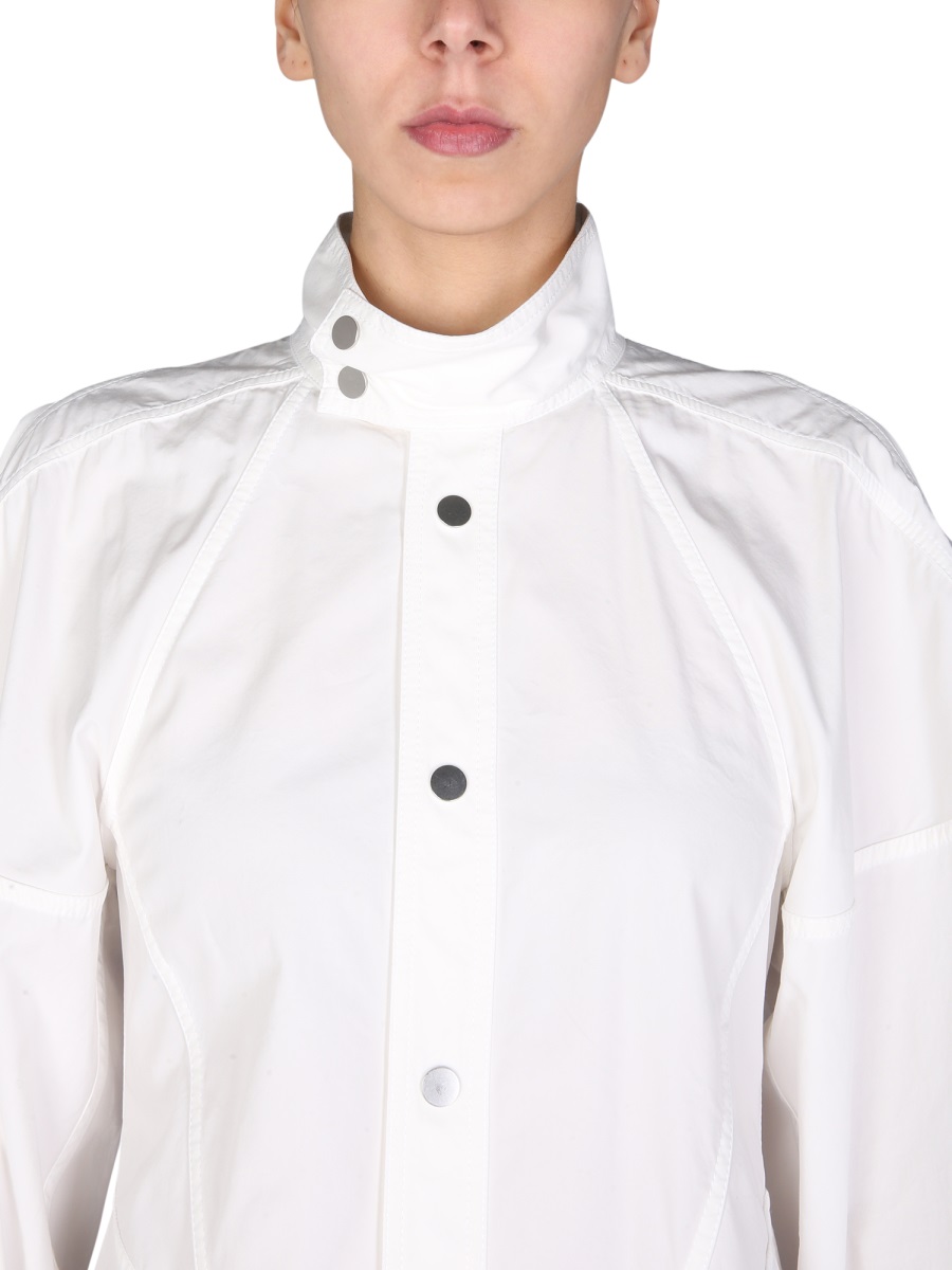 Bottega Veneta High Neck Midi Dress with Button Detailing Wit