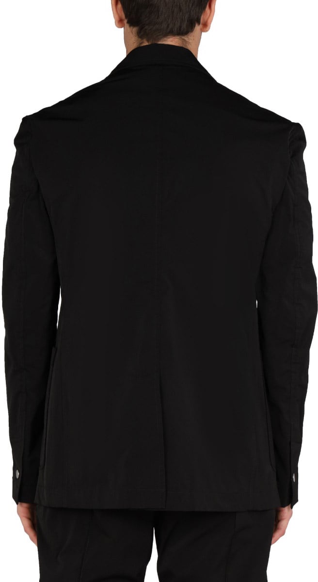 Bottega Veneta Single-Breasted Jacket with Notched Lapels Zwart