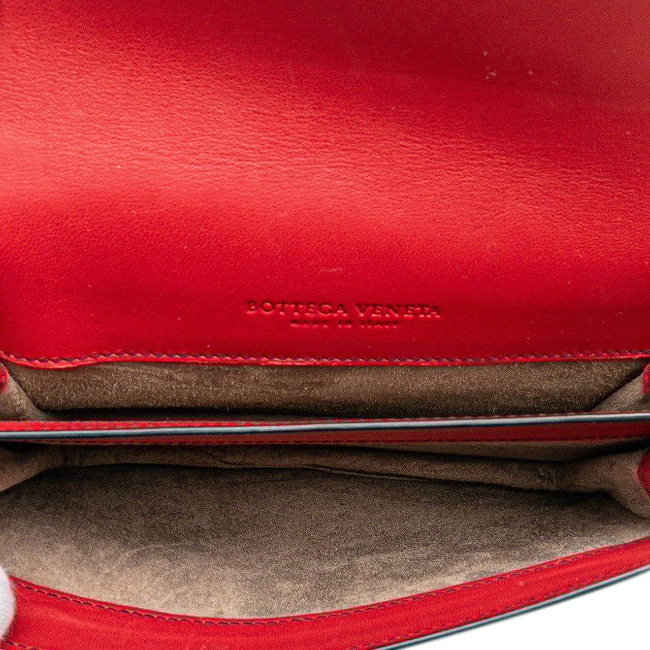 Bottega Veneta Nappa Intrecciato Microstud Montebello Crossbody Rood