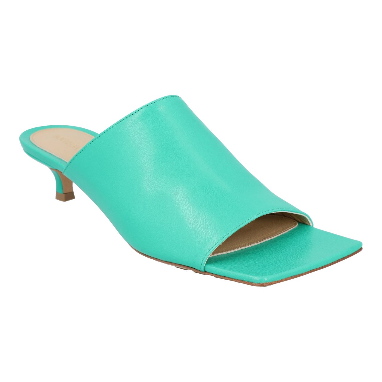 Bottega Veneta Stretch Mule Turquoise Groen